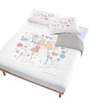 Italian Bed Linen Digital Duvet Cover Set (Bag Sheet 150x200cm + Pillowcase 52x82cm),Kisses i Love, Single