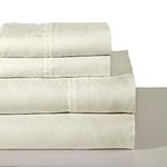 Pointehaven 300 Thread Count Printed Sheet Set, California King, Bone