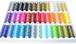 OFKP 39 Pcs Spools Rainbow Assorted Colour Colors Polyester Sewing Thread Box Kit Set Ideal for Quilting Stitching/Hand Sewing/Machine Sewing