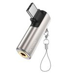 MOSWAG USB C to 3.5mm Jack Type C Headphone Adapter Right Angled Aux Mic Audio Dongle Zinc Alloy Headphone Adapter Compatible with Samsung Galaxy S23 S22 S21 Ultra,Huawei P50/40/30,Mate 40/30/20