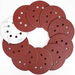 AUGOLA 125mm Sanding Discs Pads, 60Pcs 80 Grits Sandpaper Sheet, 5 Inch 8 Hole Hook and Loop Sanding Pads for Random Orbital Sander