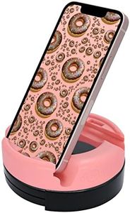 GoDonut 360 Swivel – Smartphone and Tablet Stand and Desk Organizer with 360 Degrees Device Rotation - Compact and Portable for Travel, Office and Home - Pink - Made in USA