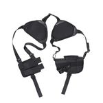 Nivofu Shoulder Holster for Pistol, Shoulder Harness Holster, Double Pistol Shoulder Holster, Underarm Vertical Gun Holster Adjustable Strap for Outdoor Tactical Training - Black