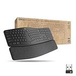 Logitech ERGO K860 Split Wireless Keyboard for Business - Ergonomic Design, Secured Logi Bolt Technology, Bluetooth, Globally Certified, Windows/Mac/Chrome/Linux, QWERTY UK English Layout - Grey