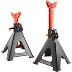 VEVOR Jack Stands, 6 Ton (13,000 lbs) Capacity Car Jack Stands Double Locking, 14.2-23 inch Adjustable Height, for Lifting SUV, Pickup Truck, Car and UTV/ATV, Red, 1 Pair