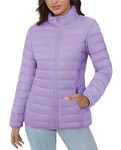 MAGCOMSEN Puffer Jackets for Women Lightweight Waterproof Womens Insulated Coats Stand-Collar Outdoor Down Jacket 3 Pockets