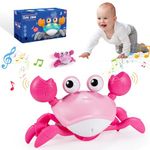 Grriopi Crawling Crab Toy, Baby Toys 0-6 6-12 Months Toys for 1 2 3 Year Old Boys Sensory Toys for Babies Crab Toy Gifts for 1-3 Year Old Girls Boys Toddler Toys Crab Toy Birthday Present