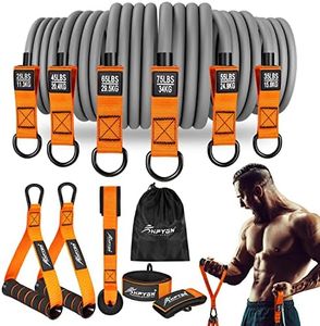 Heavy Resistance Bands 300lbs, Weight Bands for Exercise with Handles, Door Anchor, Carry Bag, Workout Bands for Men, Physical Therapy, Muscle Training, Strength, Slim, Yoga, Home Gym Equipment