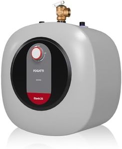 FOGATTI Mini Tank Water Heater Under Sink Electric Small Water Heater, 2.5 Gallons 1440W 110-120V Point of Use Water Heater - Shelf, Wall or Floor Mounted