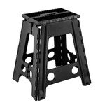 Folding Step Stool Heavy duty stool | Lightweight Carrying Step Folding Stool | Outdoor/Indoor Portable Step Stool (Black)