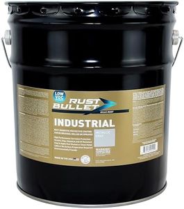 RUST BULLET Industrial - Metallic Gray - 5 Gallon - Low VOC - Rust Preventative Coating for Industrial, Marine, Home & Farm Projects, UV Resistant, Durable Finish