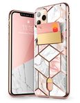 i-Blason Polycarbonate Cosmo Wallet Slim Designer Wallet Case For Apple Iphone 11 Pro (2019), 5.8 Inch (Marble)