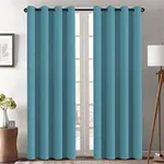 H.VERSAILTEX Blackout Curtain for Living Room Thermal Insulated Window Treatment Curtain Extra Long 84 inch Length Energy Saving Solid Grommet Top Blackout Drape, One Panel, Storm Blue, 52" W x 84" L