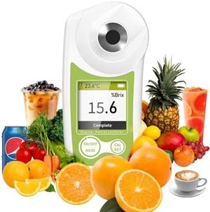 Digital Brix Refractometer, 0–55% ATC Sugar Content Meter, ±0.2% Precision, Handheld Tester for Fruit, Juice