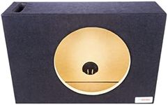 Bbox Single Vented 12 Inch Subwoofer Enclosure - Pro Audio Tuned Single Vented Car Subwoofer Boxes & Enclosures - Premium Subwoofer Box Improves Audio Quality, Sound & Bass - Nickel Finish Terminals