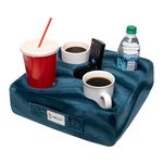 Cup Cozy Deluxe Pillow (Teal)- The world's BEST cup holder! Keep your drinks close and prevent spills. Use it anywhere-Couch, floor, bed, man cave, car, RV, park, beach and more!