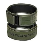 Hustlers only Weight Lifting Belt with Quick Locking for Bodybuilding, Powerlifting, Cross Training and Deadlift Back Support Bellt with adjustabale Metal Buckel for Men and Women (Green, S)