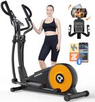 pooboo Elliptical Machine, Elliptical Machines for Home Use, Adjustable16-Level Resistance with Hyper-Quiet Magnetic Driving System, LCD Monitor & Rotatable Tablet Stand, 400LBS Weight Capacity