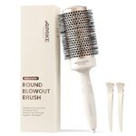 AIMIKE NaturaVol Round Brush for Blow Out, Large Round Hair Brush for Fine Hair with Nano Thermal Ceramic Tech, for Blow Drying & Styling, Adds Volume & Smoothness (53mm Barrel, 76mm Bristle)