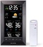 AcuRite Digital Vertical Weather Forecaster with Indoor/Outdoor Temperature, Humidity, and Date and Time (01121M) , BLACK