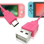 Switch USB C Charger, Charger Cable for Nintendo Switch Switch OLED Switch lite Switch Pro Controller - Pink