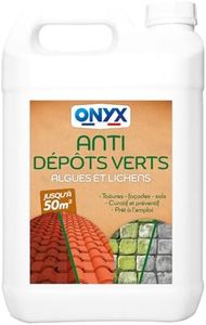 Onyx - Anti Verdissure - Anti Dépôts Verts - Détruit Lichens - Algues et Champignons - Prêt à l'emploi - Fabrication Française - 5L