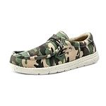 Bruno Marc Men's Casual Slip-on Loafers Stretch Shoes,Size 10,Camo/Green,BLS211