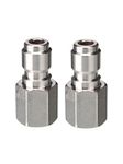 Tool Daily Pressure Washer Coupler, Quick Connect Plug, 1/4 Inch Female NPT Fitting, 5000 PSI, 2-Pack