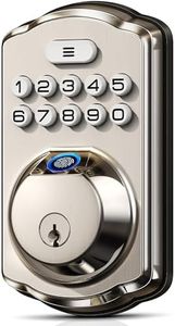 Veise Fingerprint Door Lock, Keyless Entry Door Lock, Electronic Keypad Deadbolt, Biometric Smart Locks for Front Door, Auto Lock, Anti-Peeking Password, Easy Install, Satin Nickel