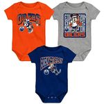 Newborn Edmonton Oilers Born To Play 3-Piece Creeper Set - Size 3-6 Months