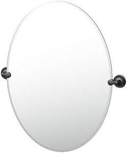 Gatco Frameless Oval Mirror, 5079MX, Matte Black, 32-inch