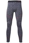 Sundried Mens Premium Gym Training Leggings - Running Fitness Tights (M, Grey)