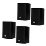 Acoustic Audio AA351B Indoor Outdoor 2 Way Black Speakers 1000 Watt 2 Pair Pack AA351B-2Pr