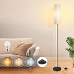 TONGLIN Floor Lamps for Living Room,165CM 3 Color Temperatures Standing Lamps with Foot Switch, Modern Stand Up Bright Tall lamp, Corner lamp with Lampshade (9W Bulb Included)