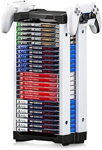 Nargos Video Game Storage Tower for PS5/ PS4/ PS3/ PS2/ Xbox One/Xbox 360 and Xbox Series X/S/Wii and Switch Game Cases, DVD and Blu-Ray Disks Organizer (23 PCS)