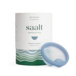 Saalt Menstrual Disc - Soft, Flexible, Reusable Medical-Grade Silicone - Wear 12 Hours - Removal Notch - Two Sizes - Menstrual Cup or Tampon Alternative - Made in USA - Lasts 10 Years (Blue, Regular)