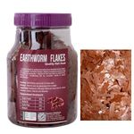 Aqua Petz Fish Food Earth Worms Flakes 100 Gram Refill Pack Fish Feed For Tetras, Guppies, Bettas And All Aquarium Fishes - All Life Stages