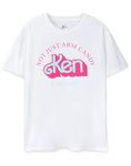 Barbie Men's T-Shirt in White | Not Just Arm Candy Ken Novelty Movie Top for Adults | Regular Fit Short Sleeve Retro Logo Graphic Tee | Doll Fashion Film Merchandise Gift for Him