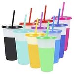 10Pcs Color Changing Cups with Lids