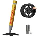 SMAPHY Black Rim Touch Up Paint, Wheel Paint Pen for Scratch Repair, Black Car Rim Paint for Wheel Repair, Universal Color Black for Rims (Matte Black)