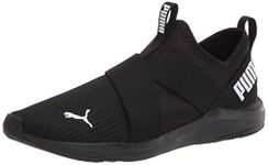 PUMA Women's Prowl Slip on Cross Trainer, Puma Black-puma White-puma Black, 7.5