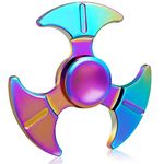 SCIONE Fidget Spinner Metal Stainless Steel Bearing 3-5 Min High Speed Stress Relief Spinner ADHD Anxiety Toys for Adult Kid Autism Fidget Best Hand Toy Focus Fidgeting(Fan)