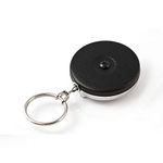 Key-BAK 0485-003 No.485B-HD Retractable Reel with 48-Inch/122cm Stainless Steel Cable, Black Front, Steel Belt Clip, 8-Ounce Retraction, Split Ring