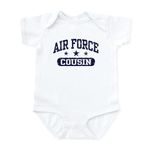 CafePress - Air Force Cousin Infant Bodysuit - Cute Infant Bodysuit Baby Romper Cloud White