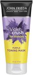 John Frieda Purple Shampoo, Violet Crush Purple Toner Mask for Blonde Hair, Deep Conditioning Treatment, SLES/Sulfate and Paraben Free, Cruelty Free, 6 oz