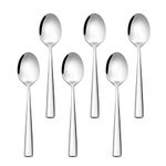 Otto Koning - Leipzig –Stainless Steel Teaspoons, Tea Spoons with Mirror Polished Finish, Coffee Spoons with Modern and Elegant Design. (6 Pieces)