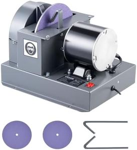 VEVOR Lawn Mower Blade Sharpener, 1/2HP Lawnmower Blades Grinder with 7" Flap Wheel & 9" Ceramic Grinding Wheel, 30° or 40° Blade Sharpening Machine for High Lift, Low Lift, Gator & Flat Blades