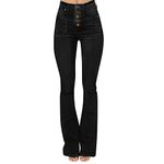 Women Jeans Long Leg Plus Size High Waisted Bell Bottom Jeans Destroyed Stretch Comfy Classic Wide Leg Bootcut Flared Denim Pants 70s Outfits for Women