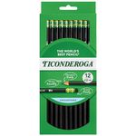 Dixon Ticonderoga Wood-Cased #2 Pencils, Box of 12, Black (13953)