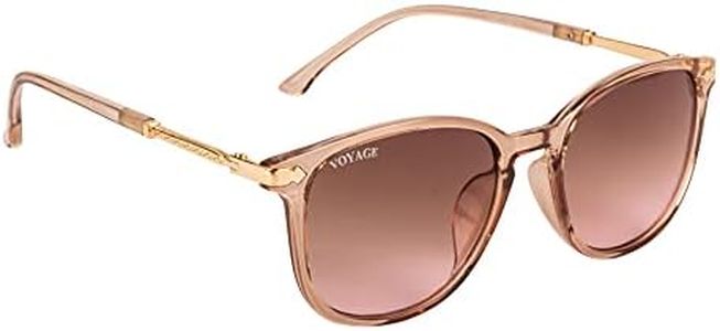 Voyage UV Protected Rectangular Women Sunglasses - (A3046MG3181 | Brown & Pink Lens | Black Frame)